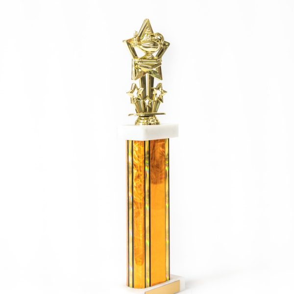 Star Themed Wide Column Trophy
