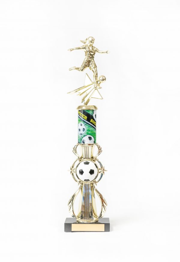16  Trophy with Sports Ball Riser with Figure and Round Column 1 scaled