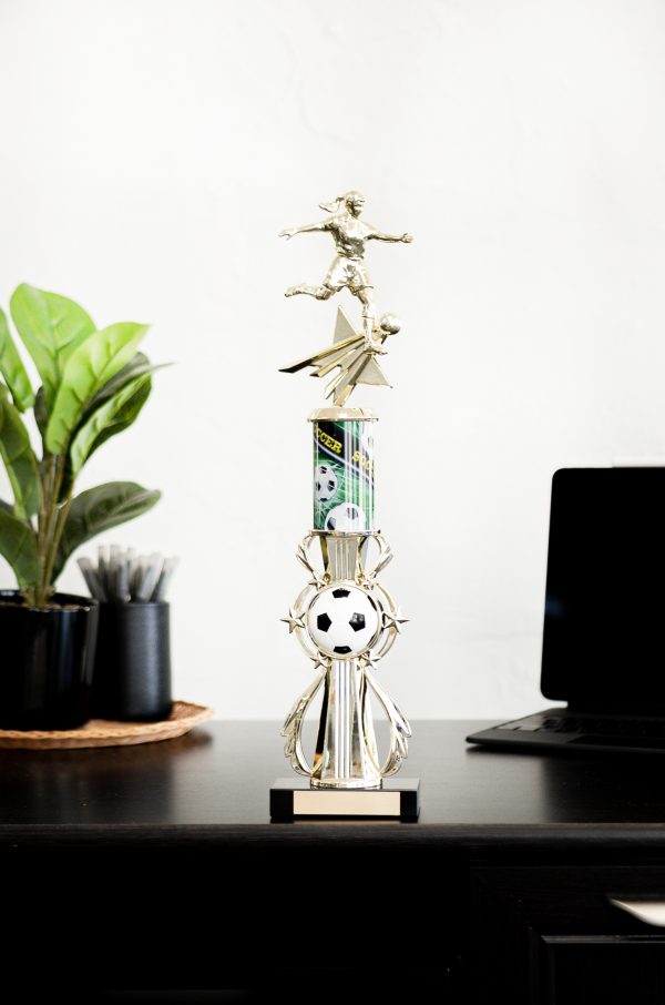 16  Trophy with Sports Ball Riser with Figure and Round Column 3 scaled