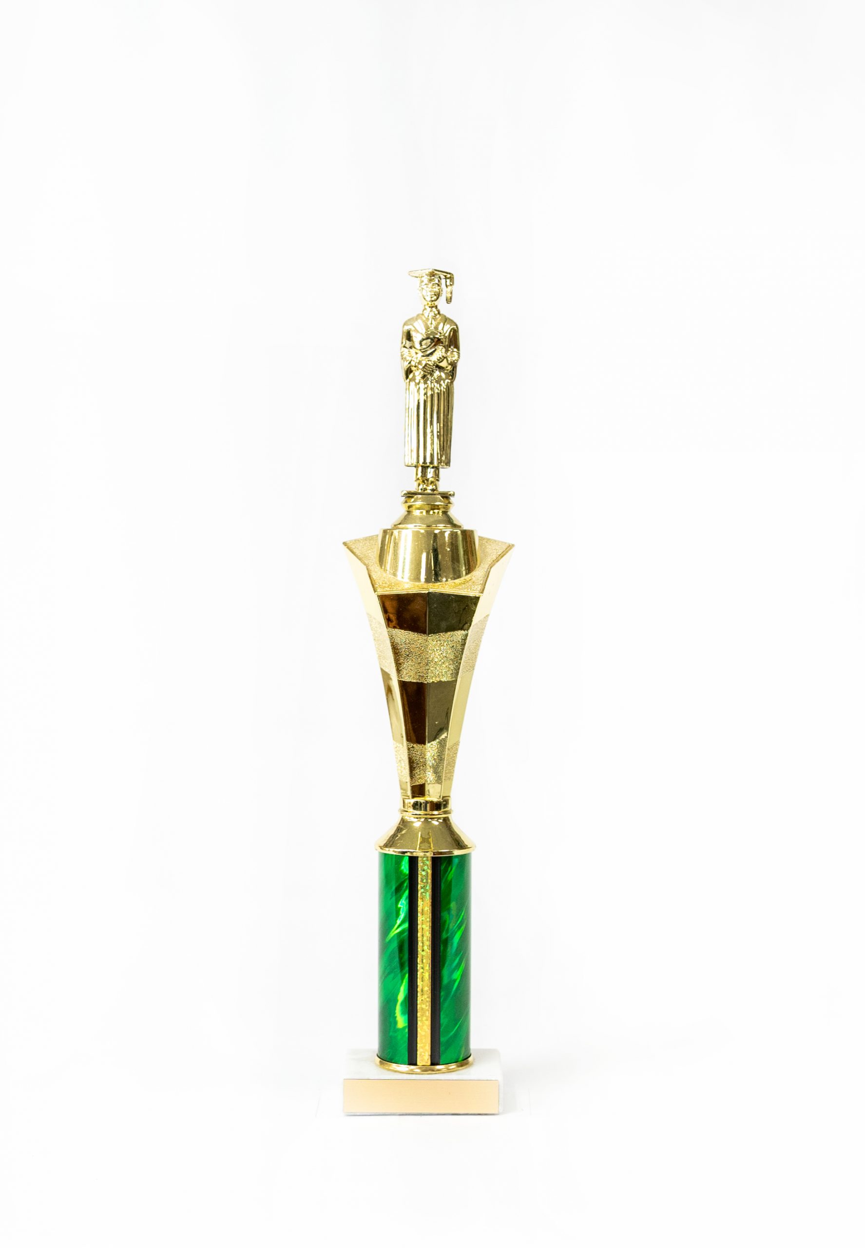 cast metal female victory solid walnut award trophy 