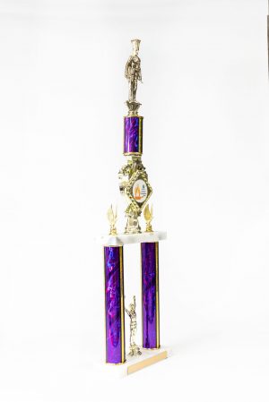 Theater trophy award purple and black 