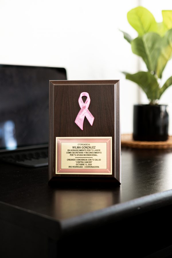 5X7 Plaque with Pink Ribbon PM with XP Plate 2 scaled