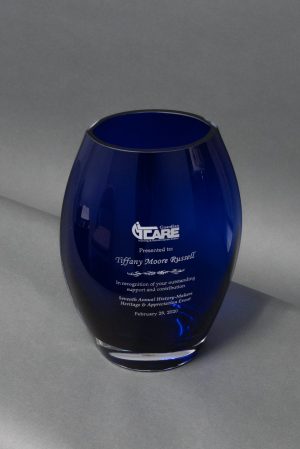 Blue Crystal Vase