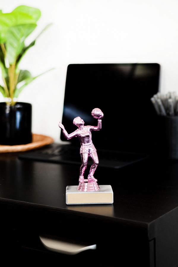 Pretty in Pink Female Volleyball Figure Trophy 3 scaled