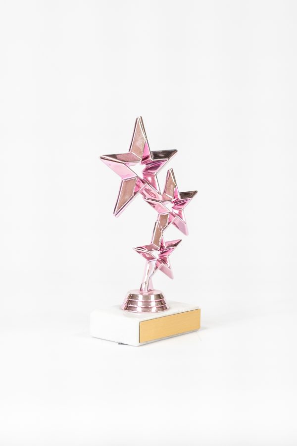 Pretty in Pink Tri Star Figure Trophy 2