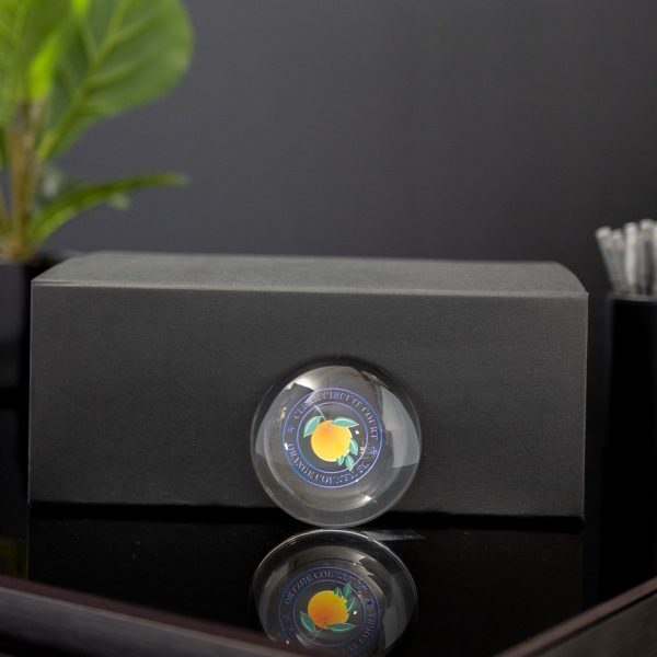 Optic Crystal Magnifier Paperweight with Full Color Print