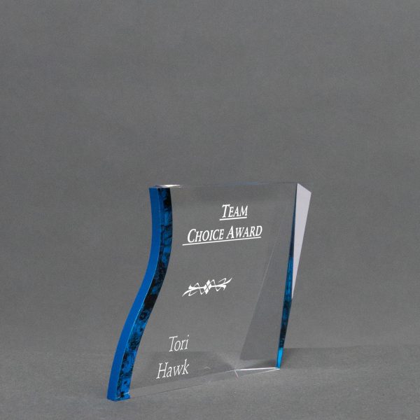 Blue Acrylic Paperweight