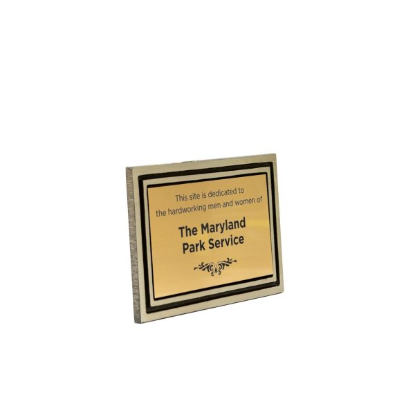 4″X6″ Gold and Black Frame with Engraved Insert Mounted To Garden Stake