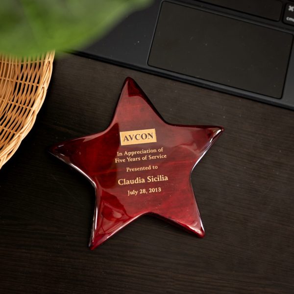 Rosewood Star Paperweight