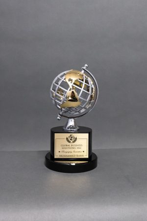 8.75  Trophy Globe on Black Base 1 scaled
