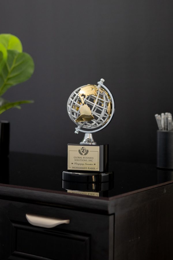 8.75  Trophy Globe on Black Base 3 scaled