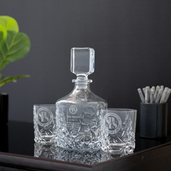 Decanter with Whiskey Glasses