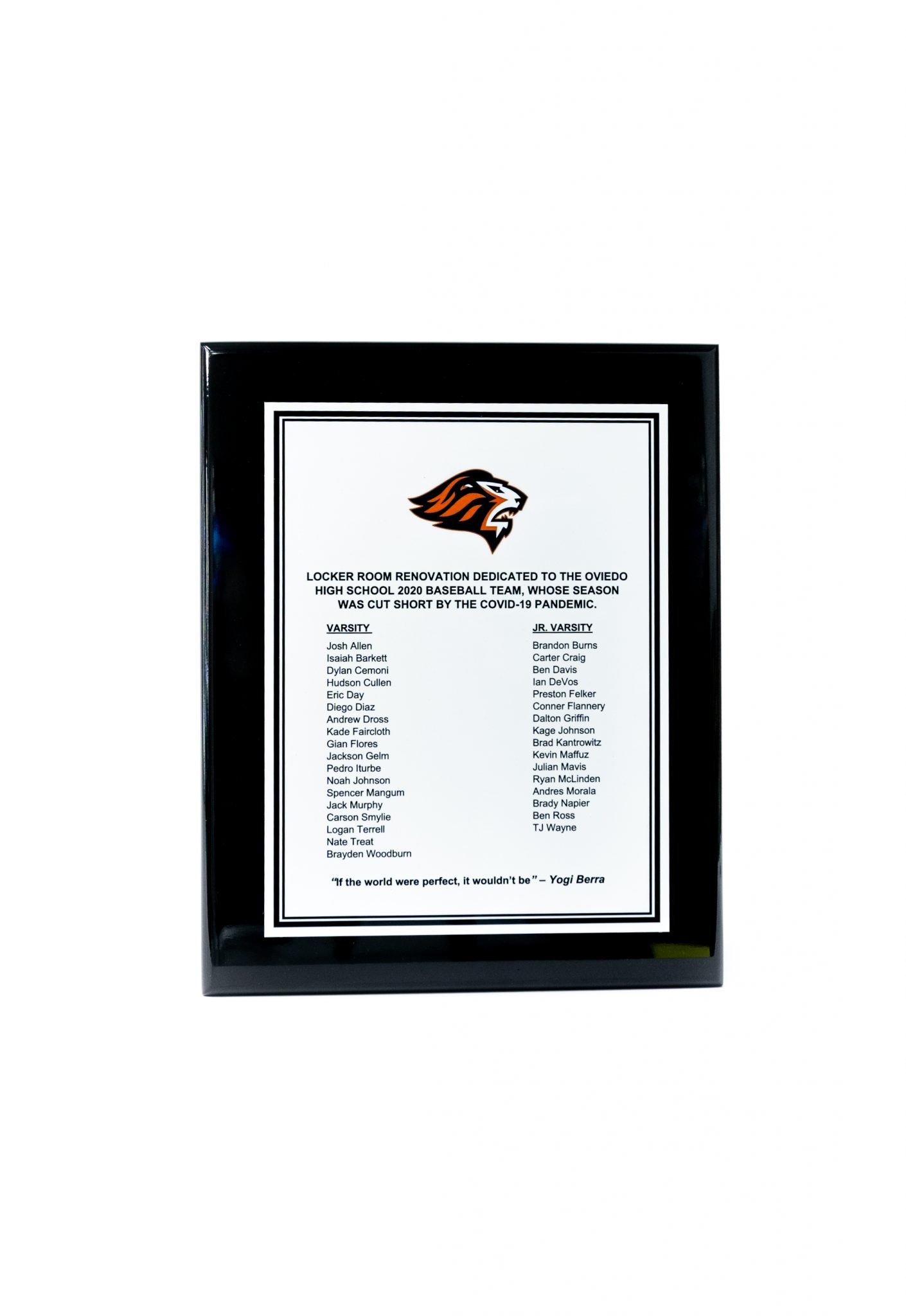 Piano Board with Sublimated Engraved Plate – United Trophy