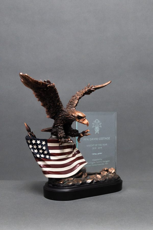 10  Eagle on Flag with Glass 2 scaled