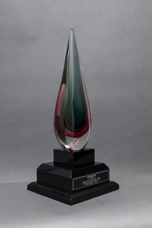 Rainbow Teardrop Award with Paint Fill