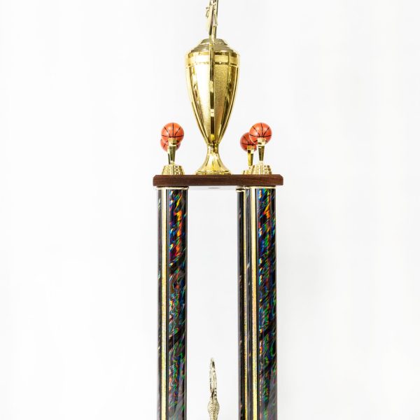 4 Post Trophy with Wood Slant Base