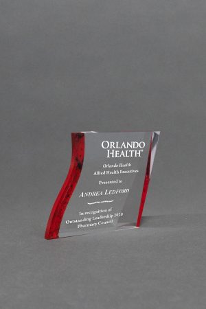 4  Red Clear Acrylic Paperweight 01