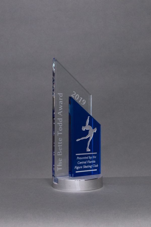 9.5  Crystal Pinnacle Award Clear Blue w white fill on Blue Glass 2 scaled