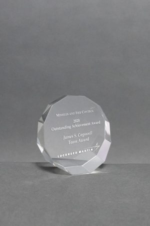 Optic Crystal Flat Edge Slant Front Paperweight 01 scaled