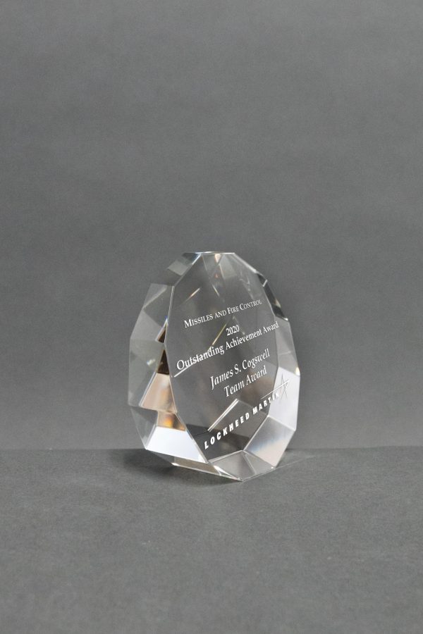 Optic Crystal Flat Edge Slant Front Paperweight 03 scaled