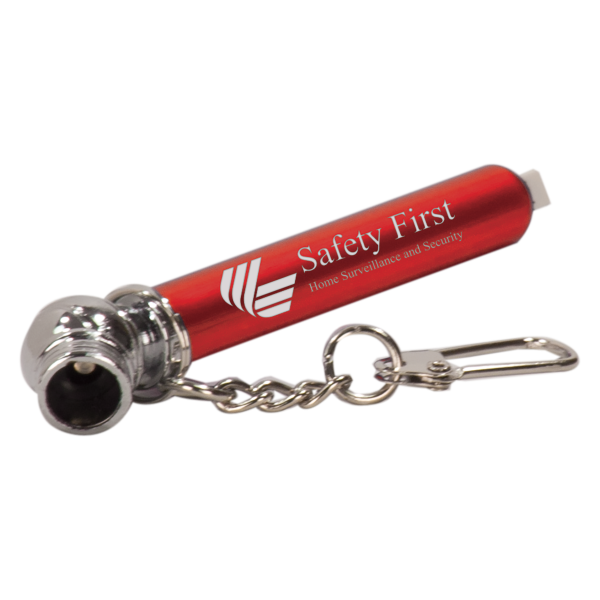 Red Aluminum Tire Gauge with Key Chain 1