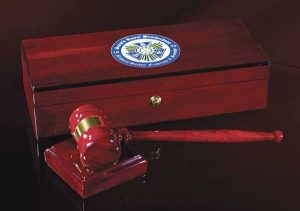 Rosewood Box with Gavel and Sounding Block 1