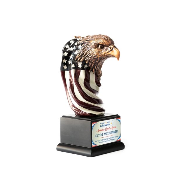 Eagle Resin Head with American Flag